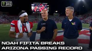 Noah Fifita after Setting Arizona's Career Passing Yard Record | 2026 Monster Energy Big 12 Football
