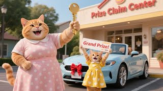 Download Lagu Kitten\u0026Mama Cat Lose Winning Ticket While Buying Snacks–But Find a Bigger Prize in a Snack Bag！🎉🚙 MP3