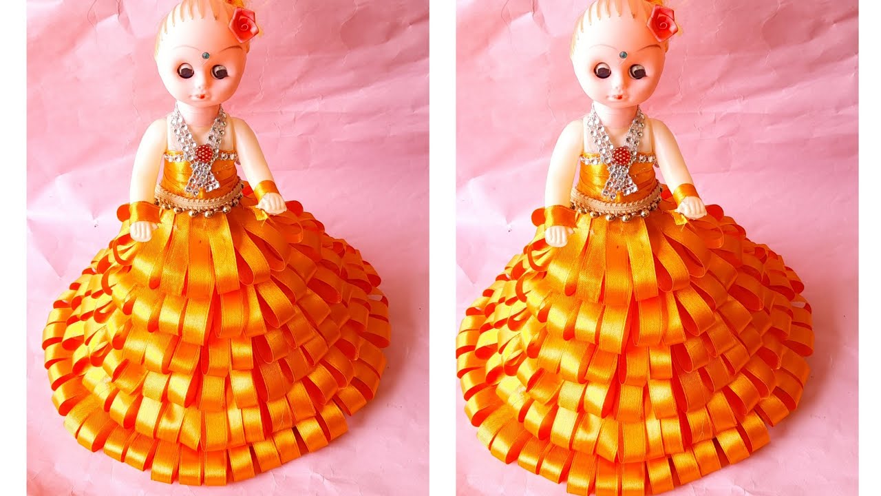 HOW TO MAKE DECORATE DOLL FROM RIBBON