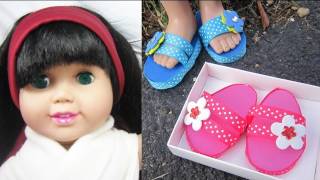 Make Flipflops For Your 18 Inch Dolls Like American Girl - Doll Crafts