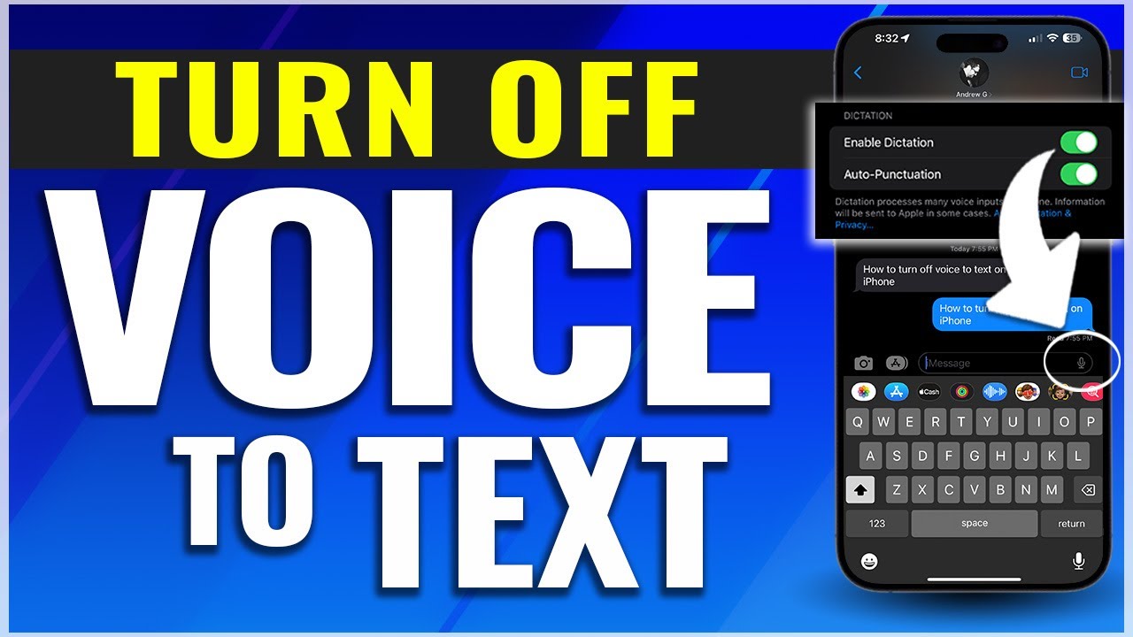 How To Turn Off Voice To Text On IPhone YouTube