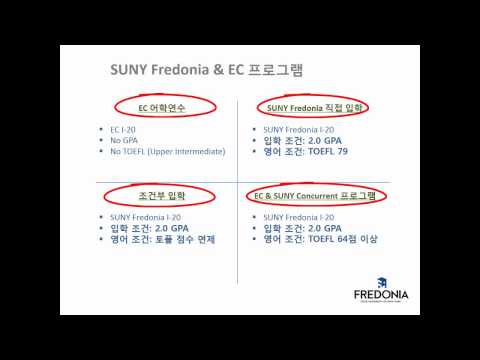 EC SUNY Fredonia & EC 프로그램