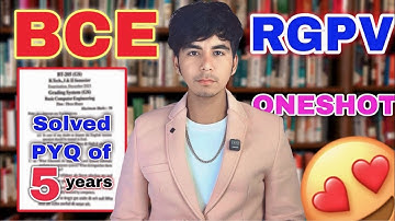 BCE RGPV ONESHOT | Basic Computer Engineering RGPV | Previous year questions | BCE RGPV