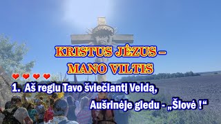 Video thumbnail of "JEZUS KRISTUS - MANO VILTIS  - karaoke  (III var., be choro, melodija su zodziais)"