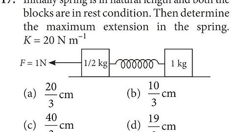 Doubt based on two blocks connected by spring.