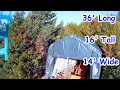 I Constructed this HUGE Portable Garage by myself 36&#39; x 16&#39; x 14&#39; [ Shelter Logic ] Garage in a box