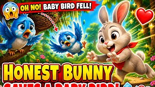 Full 🐰 Honest Honey Bunny Saves a Baby Bird! 🐦❤️|Moral Story for Kids|Baby Joshi Stories|Kids Animation News