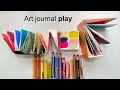 Art journaling and marking making play