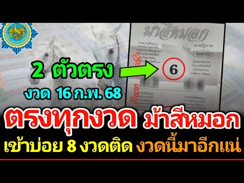 เลขเด็ดจากม้าสีหมอก เน้นๆ งวด 16 กุมภาพันธ์ 2568 #เลขเด็ด #เลขดัง #ห้ามพลาด