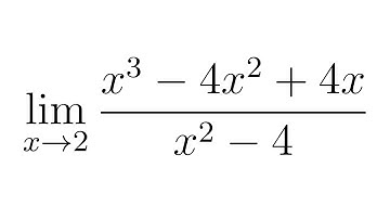 Limit of (x^3 - 4x^2 + 4x)/(x^2 - 4)