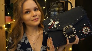 Asmr | What's in my Bag | Show and Tell | Tracing Semi Inaudible Whispering