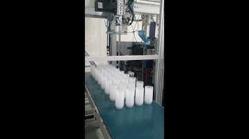 High speed Lid tub Stacker, 3.8sec cycle. Could go faster.