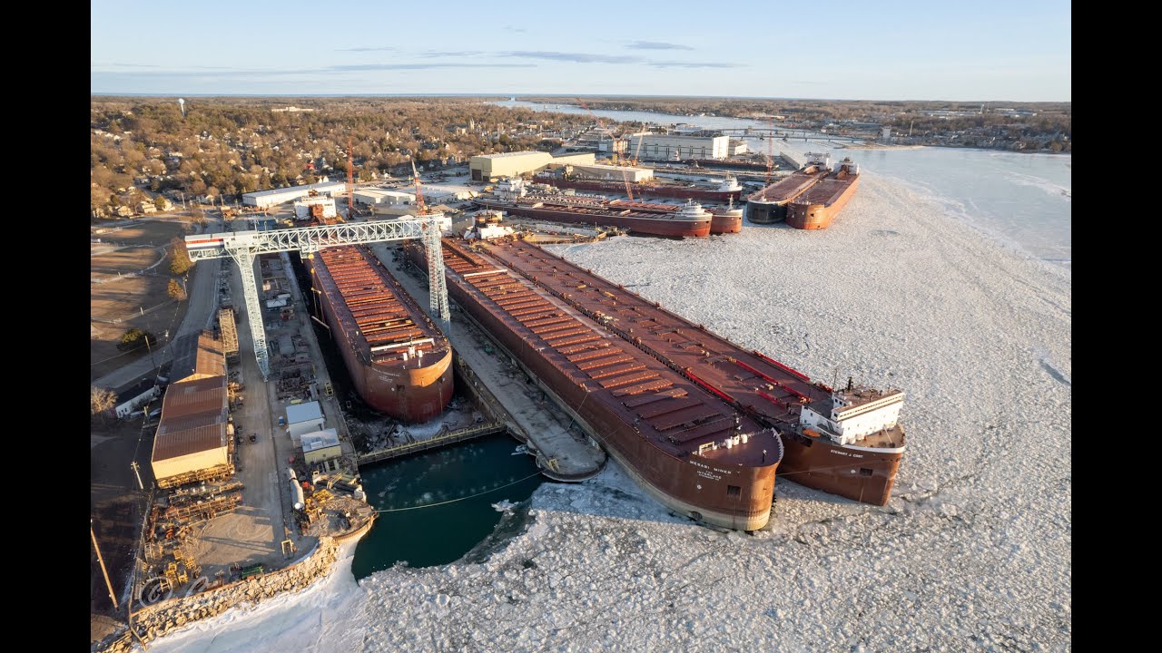 Fincantieri Bay Shipbuilding 2025 Winter Fleet, of Sturgeon Bay, Wisconsin.
