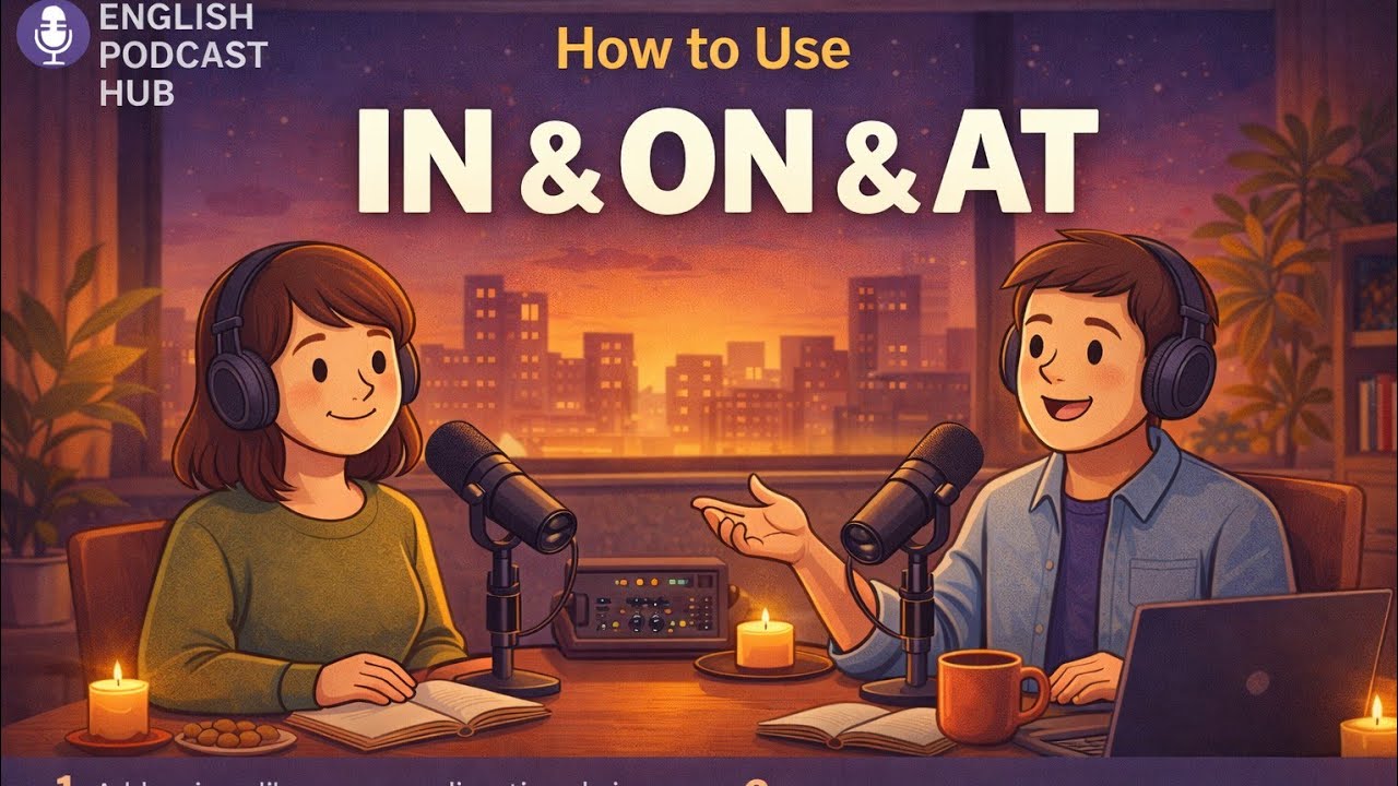Learn English Prepositions: How to Use IN, ON, and AT | English Podcast Hub