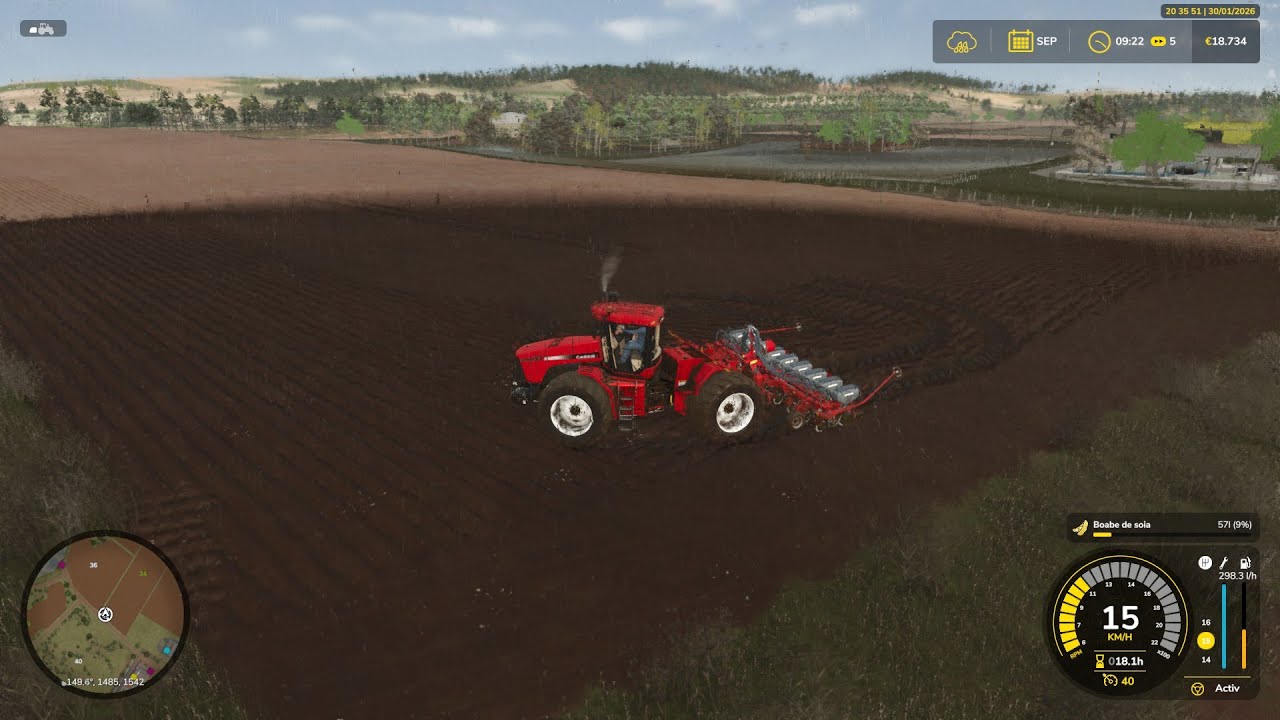 semanam soia pe noul teren #farmingsimulator 25 ep.40