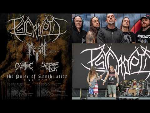Psycroptic Tour 2026 w/ Inferi, Cognitive & Summoning The Lich -dates/venues