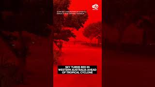 Sky turns red in Western Australia ahead of tropical cyclone
