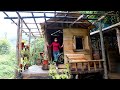 Full Video : 200 Days Living Alone Off Grid, Build Cabin, Shower house, Fireplace With Diy bricks