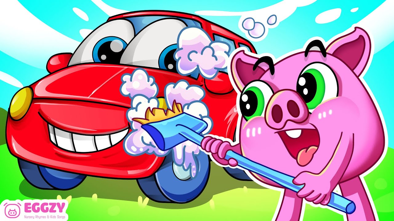 Car Wash Song + One Two Three Four Five Song   Eggzy Hindi Nursery Rhymes & Kids Songs