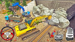 Railway Construction Simulator 3D Game – Android Gameplay 🚜🚜🚜