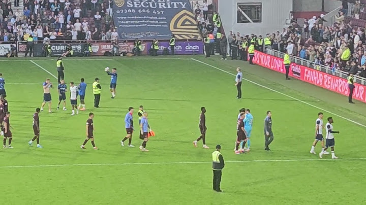 FULL-TIME: Hearts 1-5 Tottenham: The Spurs and Heart of Midlothian Players After The Game