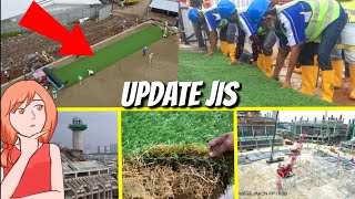 GAK PAKE LAMA! Rumput Hybrid Dipasang! Update JIS! Rumput Lap Latih, Atap, Pengecoran Pilar & Tribun