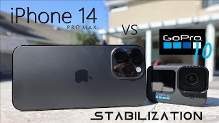 iPhone 14 Pro Max stabilization vs GoPro Hero 10