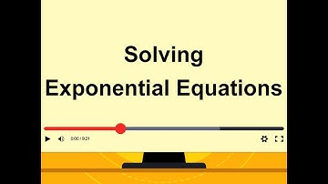 Math Examples: Solving Exponential Equations in One Variable: Example 6
