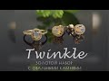 Комплект золотых украшений с очень красивыми овальными камнями «Twinkle»