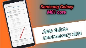 Samsung Galaxy m01 core Auto delete unnecessary data