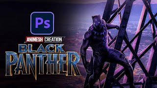 Black Panther : Photo Manipulation | Black Panther Photoshop Manipulation | Animesh Creation screenshot 3
