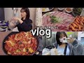 [일상vlog] 만원의 행복으로 집 닭갈비에 우동사리까지!!+대방어회+자취용품 언박싱+조카사랑