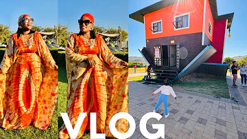 #vlog : Spend a Sunday with us | Visiting the Upside Down House | South African YouTuber