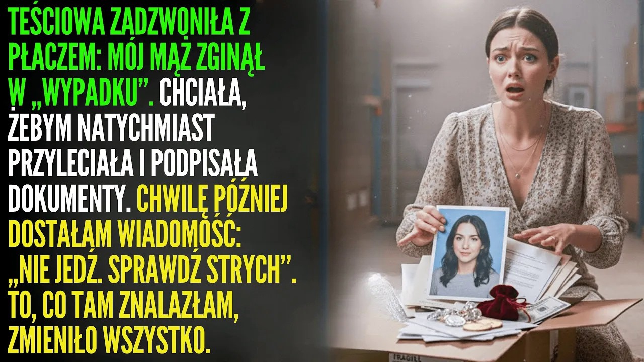 Zadzwoniła o siódmej rano, zanosząc się płaczem tak głośnym, że myślałam, że się połączenie rwie. To była Barbara, moja teściowa. Wykrztusiła przez łzy, że Michał nie żyje, że utonął podczas...