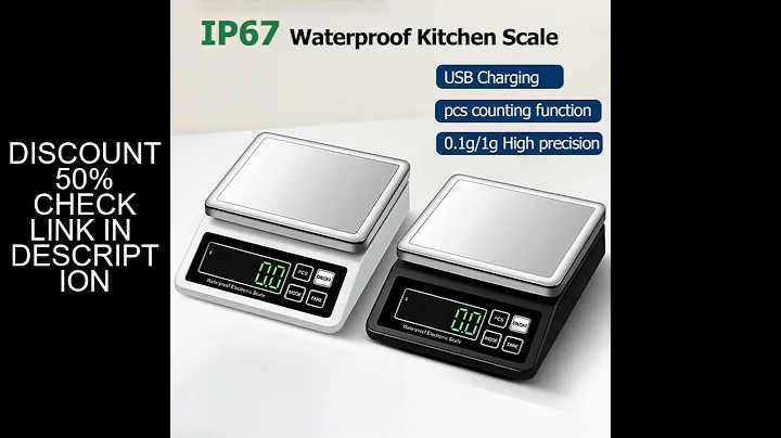 Rechargeable Kitchen Scale IP67 Full Waterproof 0.1g/1g High Precision Stainless Steel Electronic Sc