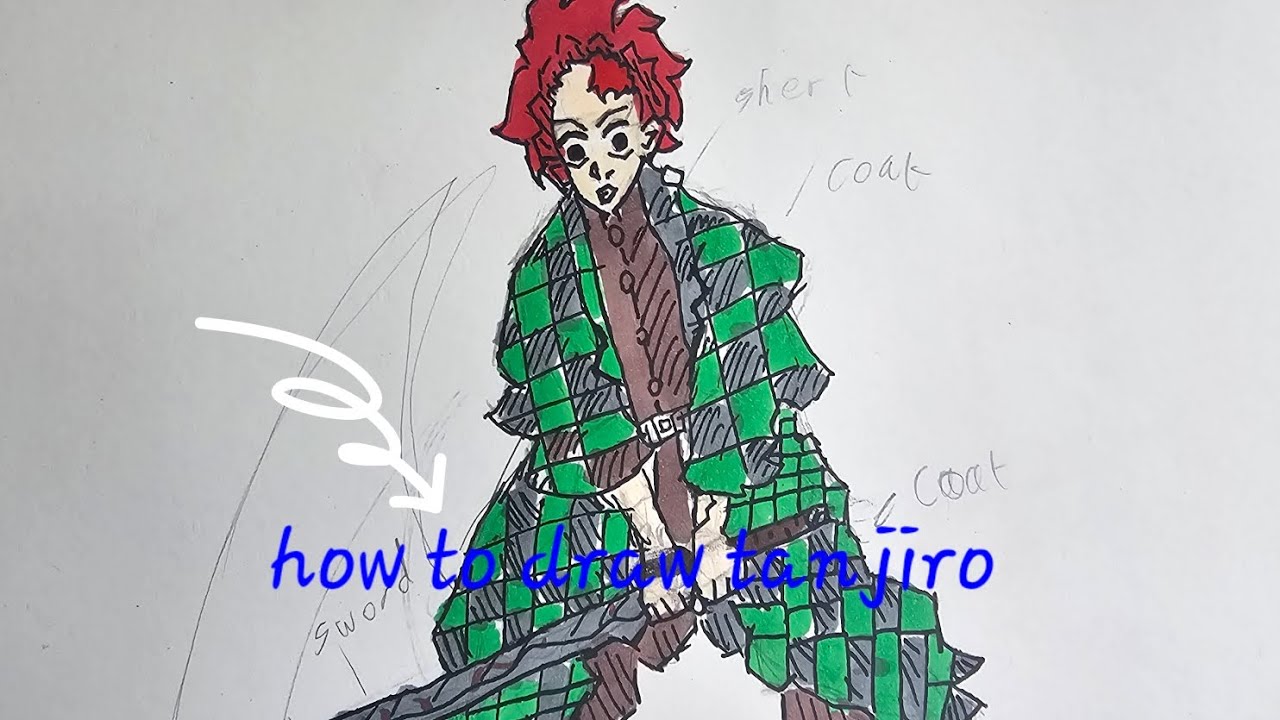 Ot Draw How to draw tanjiro watch the last part on shorts - YouTube
