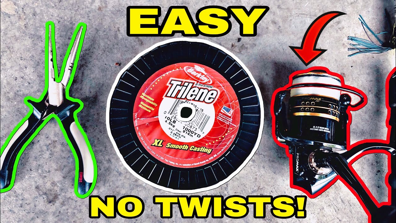 How To SPOOL A SPINNING REEL  EASY & No Line Twist! 