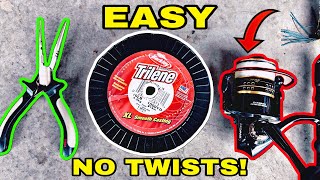 How To SPOOL A SPINNING REEL | EASY & No Line Twist!