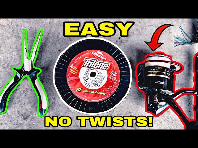 How To SPOOL A SPINNING REEL  EASY & No Line Twist! 