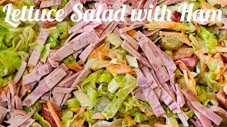 How to make a delicious  lettuce and ham salad ! Try this lettuce and ham salad for light dinner