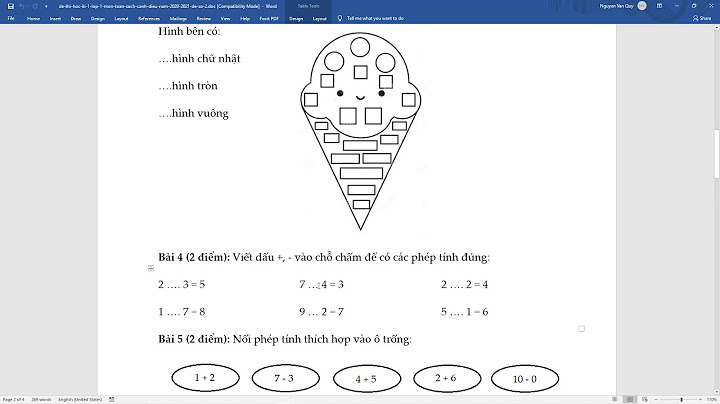 25 đề thi toán lớp 1 học kỳ 1 năm 2024