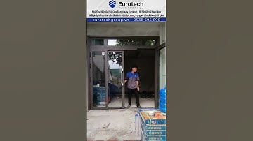 Thiết kế lắp đặt cho nhà ống hiện đại với Cửa trượt quay Eurotech hệ Vip 68 nẹp rời 8.0 tại Nam Định