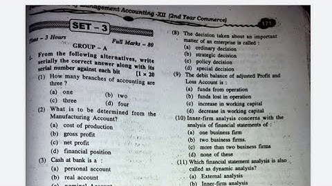 FMA VST SET 3|4|MANAGEMENT ACCOUNTING|WITH ANSWER|MCQ/PYQ |Odia|| +2 2ND COMMERCE