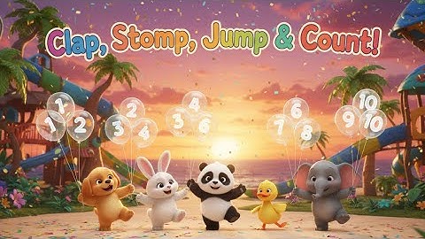 Clap, Stomp, Jump & Count! | Fun Learning Numbers 1–10 with Dancing Animals | T-3TV Kids 3D Song