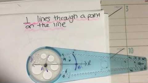 Constructing Perpendicular Lines through a Point on the Line