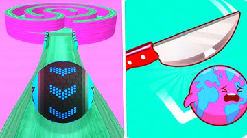 Going Balls VS Slice It All , Android iOS Gameplay | Walkthrough , Ball Colour Run  New Update