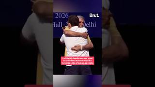 Rahul Gandhi shows how PM Modi hugs world leaders @BrutIndia