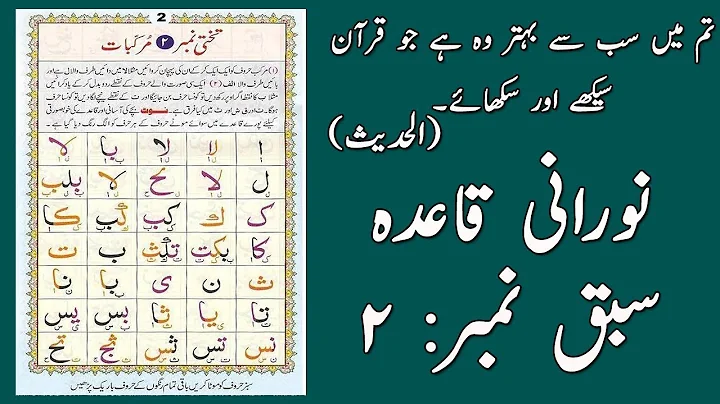 Noorani Qaida Lesson 2 Full In Urdu/Hindi