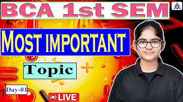 BCA 1st SEM | Mathematics | MOST IMPORTANT TOPIC | DAY-01| By- Neha Mam #bca