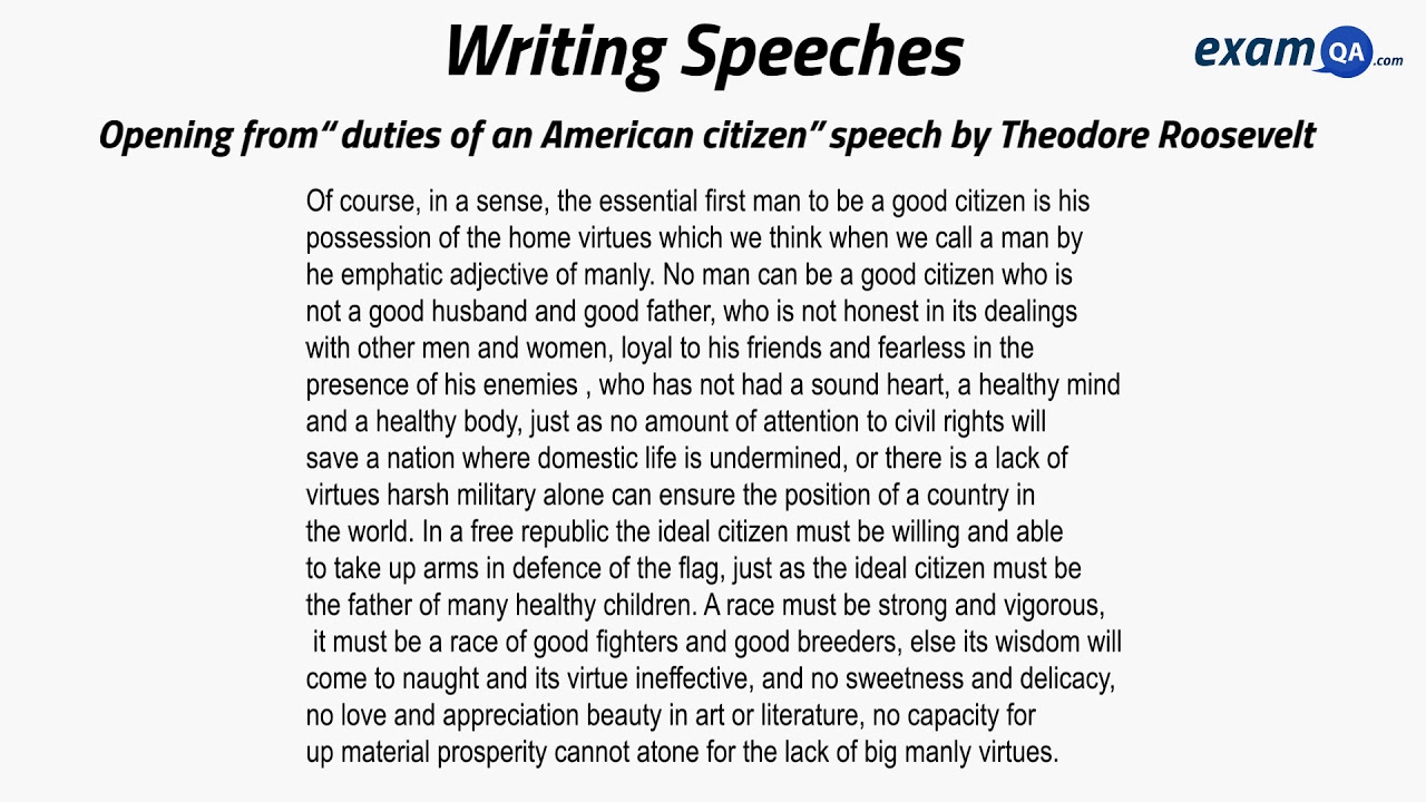 samples of speech writing